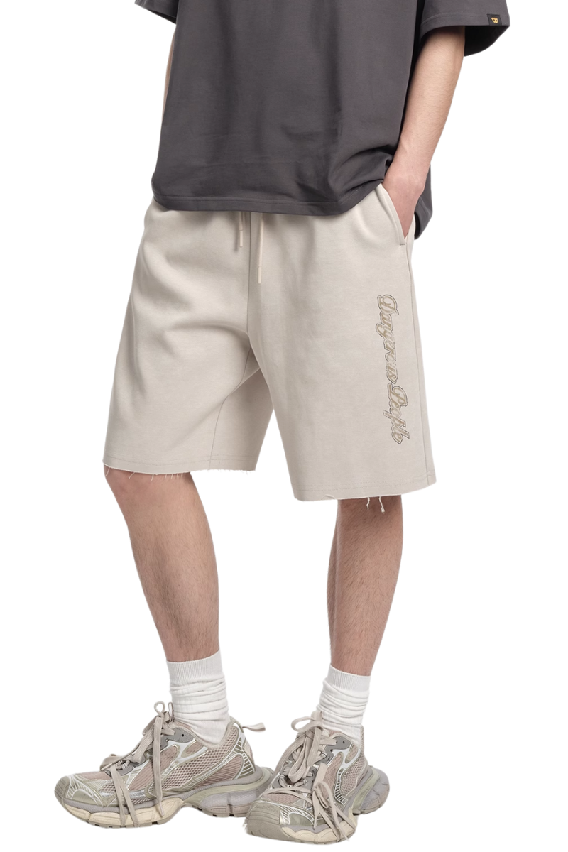 Dangerous People Washed Print Distressed Shorts