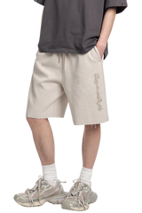 Dangerous People Washed Print Distressed Shorts