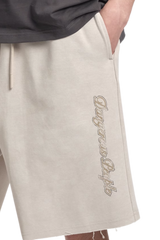 Dangerous People Washed Print Distressed Shorts