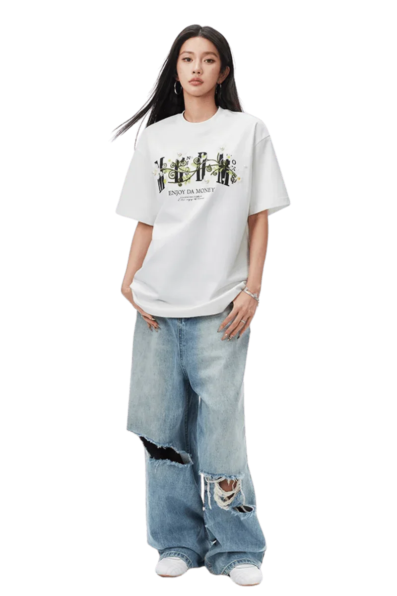 MEDM SS25 White Pearl Flower Tee