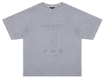 Masonprince  Dyed Printed Short-Sleeved T-Shirt (Double Version)