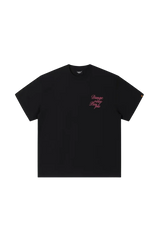 Dangerous People black blurred rose graphic tee with a stylish design for casual wear