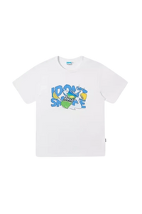 White IDontSmoke Drinks Series Tee with colorful graphic design on front