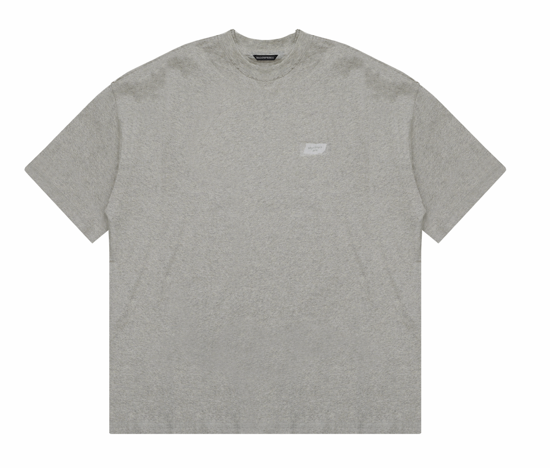 Masonprince 26 Early Spring Layered Crew Neck Knit Short-Sleeve T-Shirt