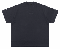Masonprince  Double Golden Divide Knitted Round-Neck Short T-Shirt