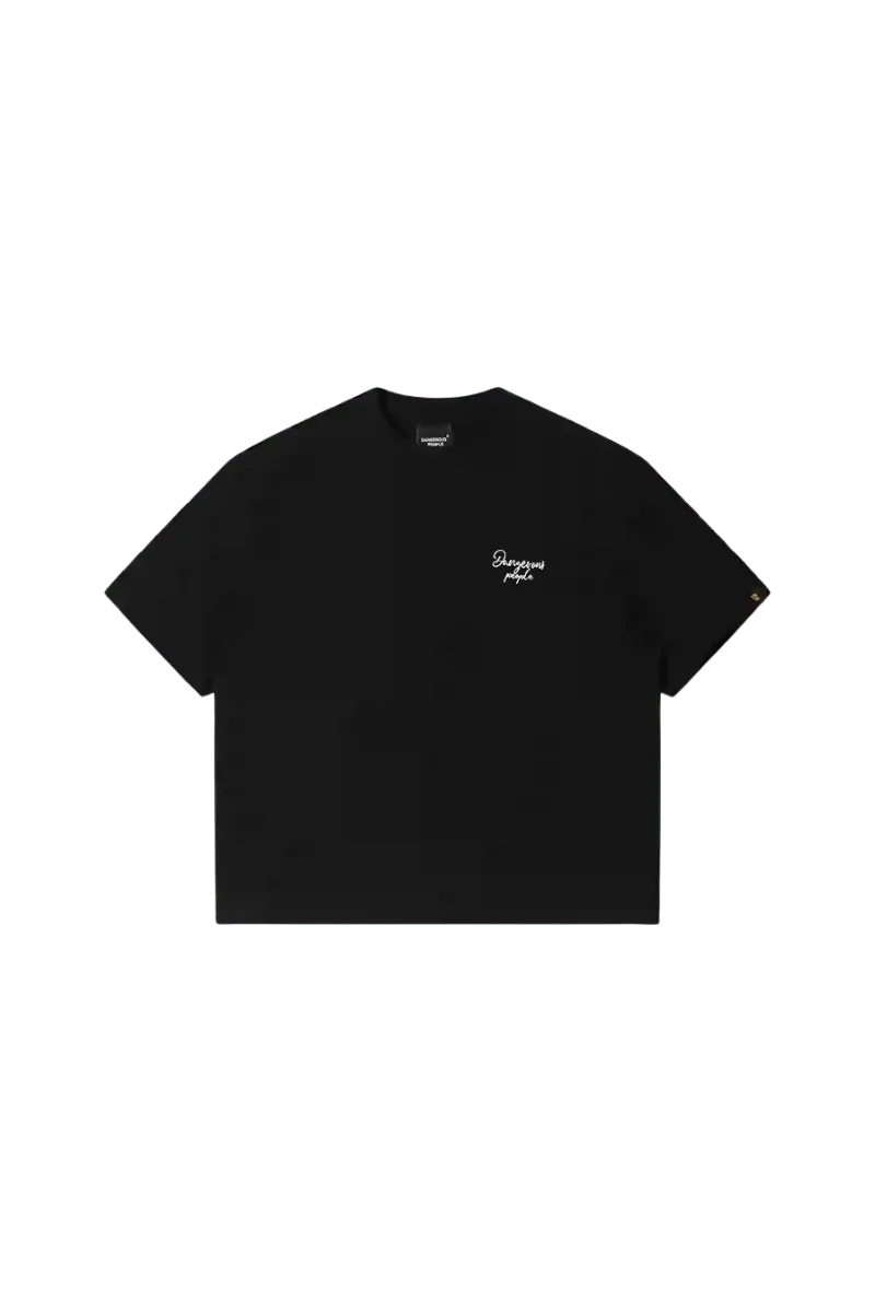 Dangerous People Cherry Blossom Tee in black with stylish graphic design for modern casual wear