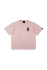 Dangerous People Bee Paper Bag Embroidery Logo Tee in soft pink with unique logo design