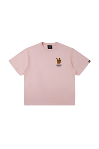 Dangerous People Bee Paper Bag Embroidery Logo Tee in soft pink with unique logo design