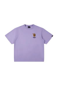 Bee Paper Bag Embroidery Logo Tee in light purple with unique design from Dangerous People
