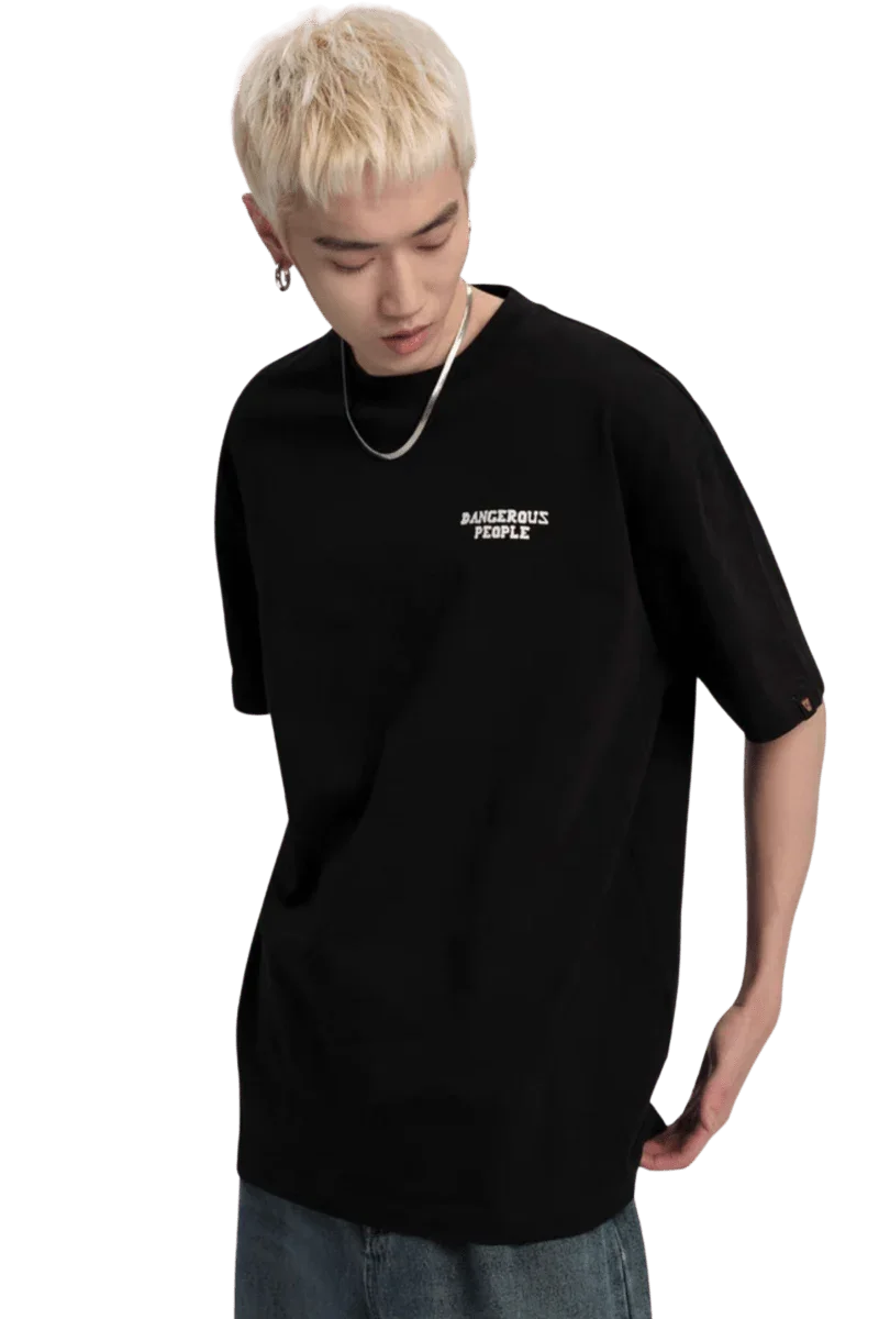 Men's Dangerous People Cupid Love Tee in black, featuring a stylish logo and relaxed fit