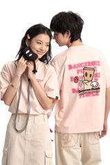 Cupid Love Tee by Dangerous People featuring playful graphic on the back and soft pink fabric