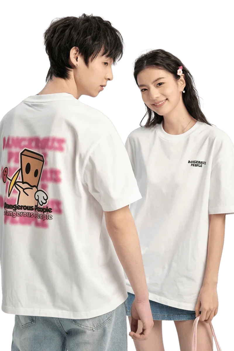 Cupid Love Tee by Dangerous People featuring a playful graphic on a white shirt