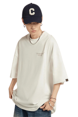 Men's Dangerous People graphic tee in white with relaxed fit and minimalist design