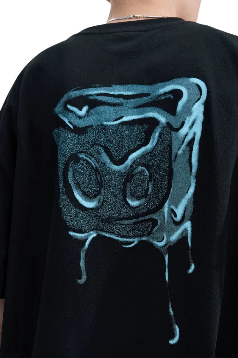 Back view of Dangerous People Ice Cube Tee featuring a unique dripping ice cube design