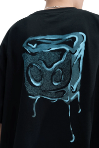 Back view of Dangerous People Ice Cube Tee featuring a unique dripping ice cube design