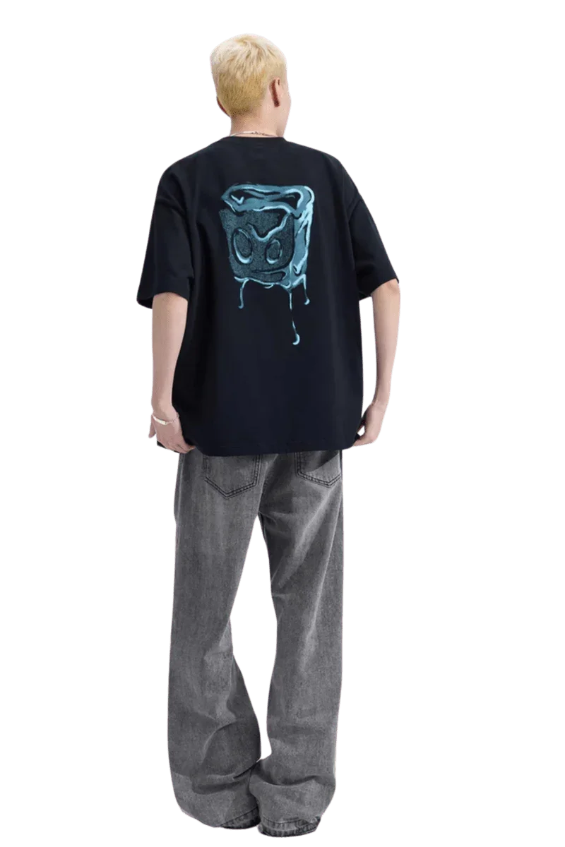 Dangerous People Ice Cube Tee featuring a unique dripping ice cube graphic on a black shirt