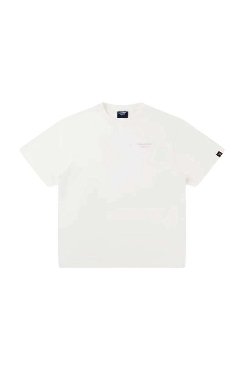 Dangerous People Ice Cube Tee in white with subtle logo design on chest for casual style