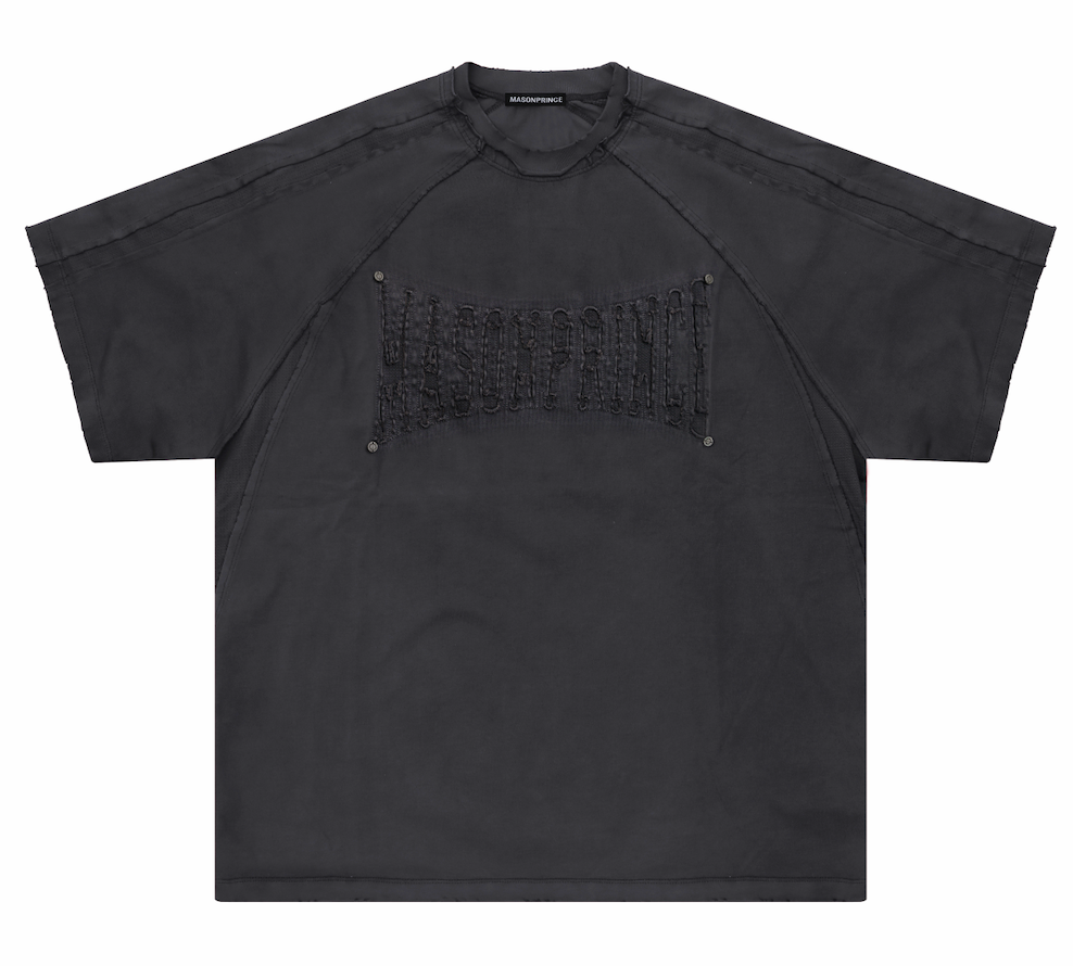 Masonprince   Embroidered Old Short-Sleeved Top