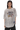 Masonprince Dirty 150GSM Tee in light gray with vintage graphic patches worn by model