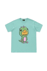 Drew House Dino SS Tee in light blue featuring a playful dinosaur graphic on the front