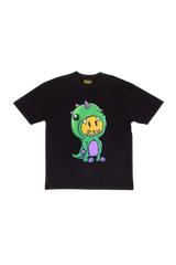 Drew House Dino SS Tee featuring a playful dinosaur graphic on a black t-shirt