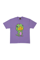 Drew House Dino SS Tee in purple featuring a cute dinosaur character design
