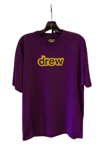Drew House Secret SS Tee in Purple with Classic Logo Design for Casual Style