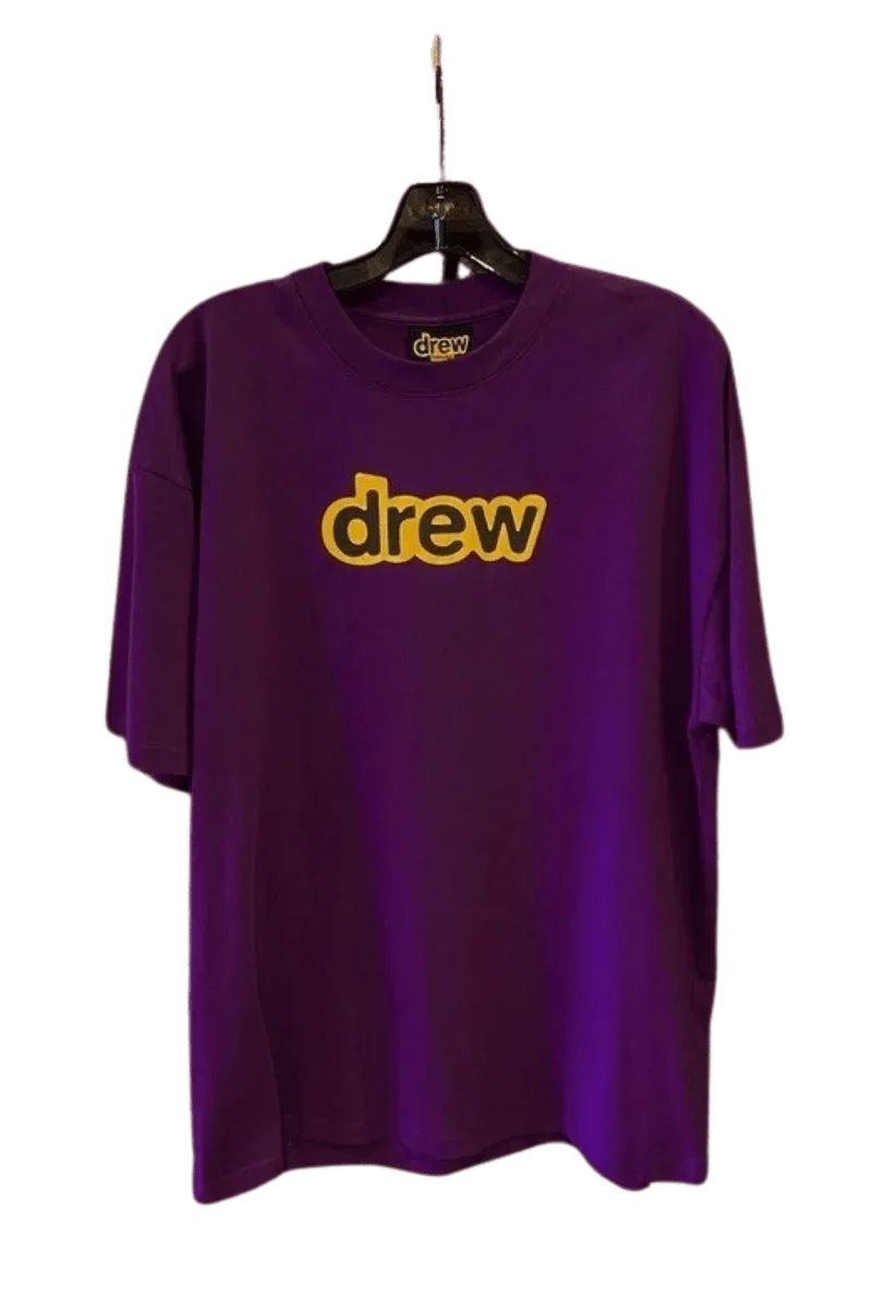Drew House Secret SS Tee in Purple with Classic Logo Design for Casual Style