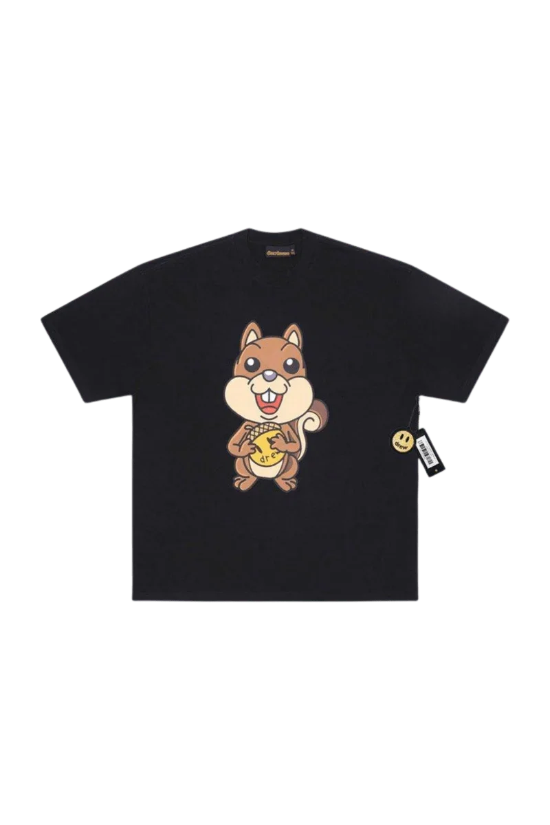 Drew House Sherman SS Tee featuring a cute cartoon character on a black background