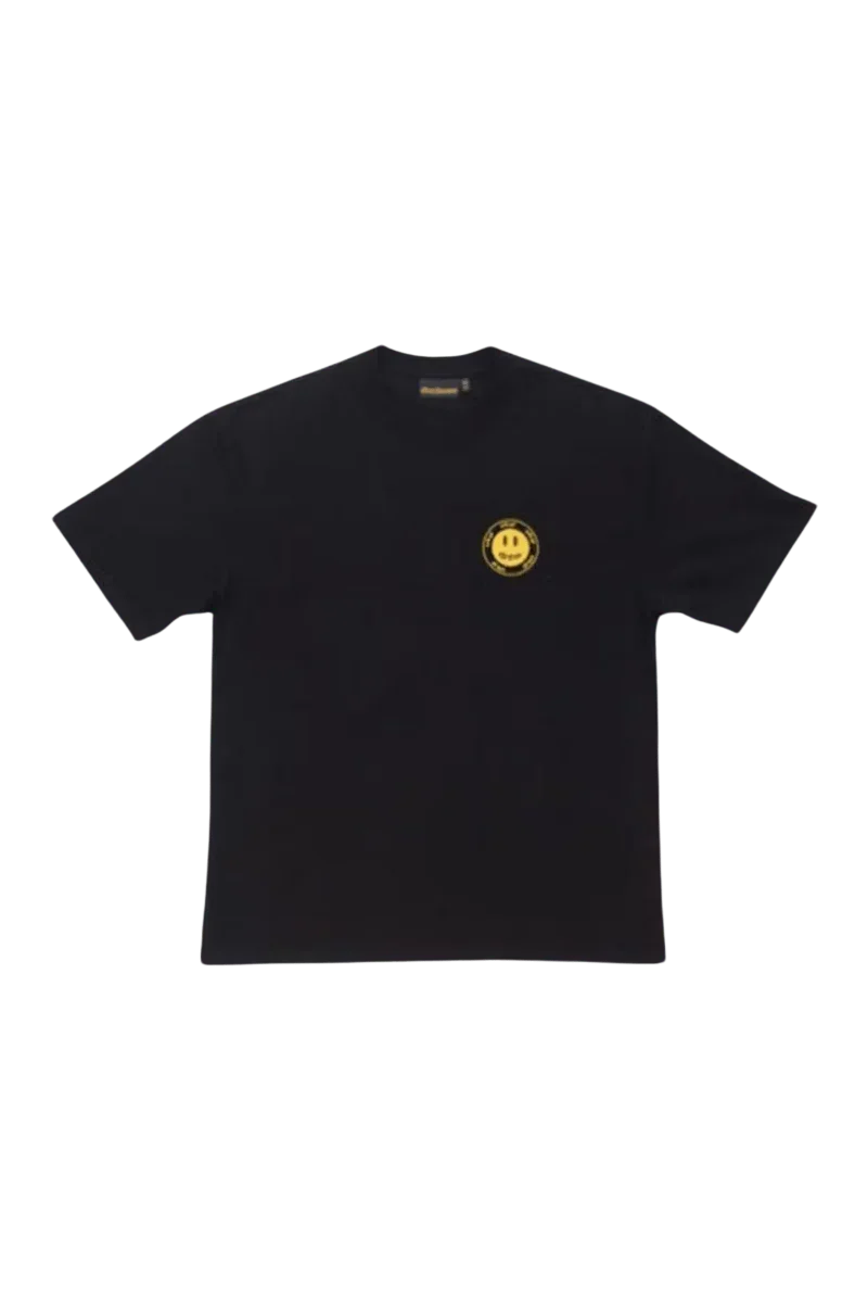 Drew House Tokyo SS Tee in black with a smiling face logo on the chest
