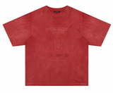 Masonprince  Dyed Printed Short-Sleeved T-Shirt (Double Version)