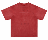 Masonprince  Dyed Printed Short-Sleeved T-Shirt (Double Version)