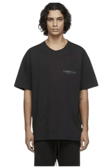 Fear Of God Essentials FW21 Core Collection Tee Black Reflective with a relaxed fit and notable logo detail