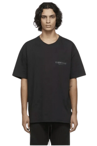 Fear Of God Essentials FW21 Core Collection Tee Black Reflective with a relaxed fit and notable logo detail
