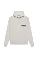 ShaLaoBan SS22 Flocked Logo Hoodie in gray with drawstring and front pocket