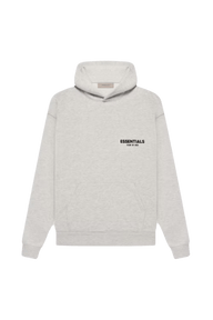 ShaLaoBan SS22 Flocked Logo Hoodie in gray with drawstring and front pocket