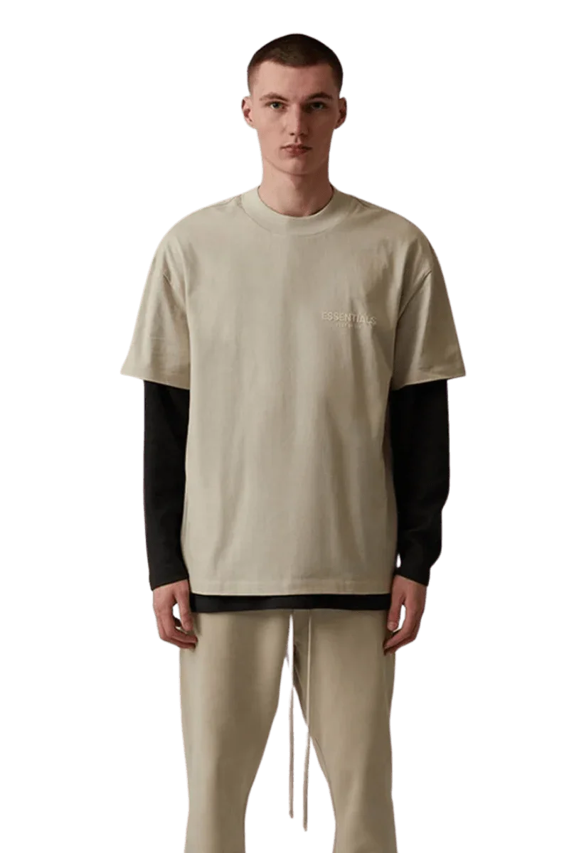 ShaLaoBan SS22 Tee in light beige with relaxed fit for casual comfort