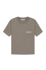 ShaLaoBan SS22 Tee in gray color featuring 'ESSENTIALS' printed in white