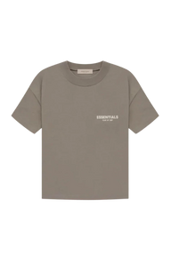 ShaLaoBan SS22 Tee in gray color featuring 'ESSENTIALS' printed in white