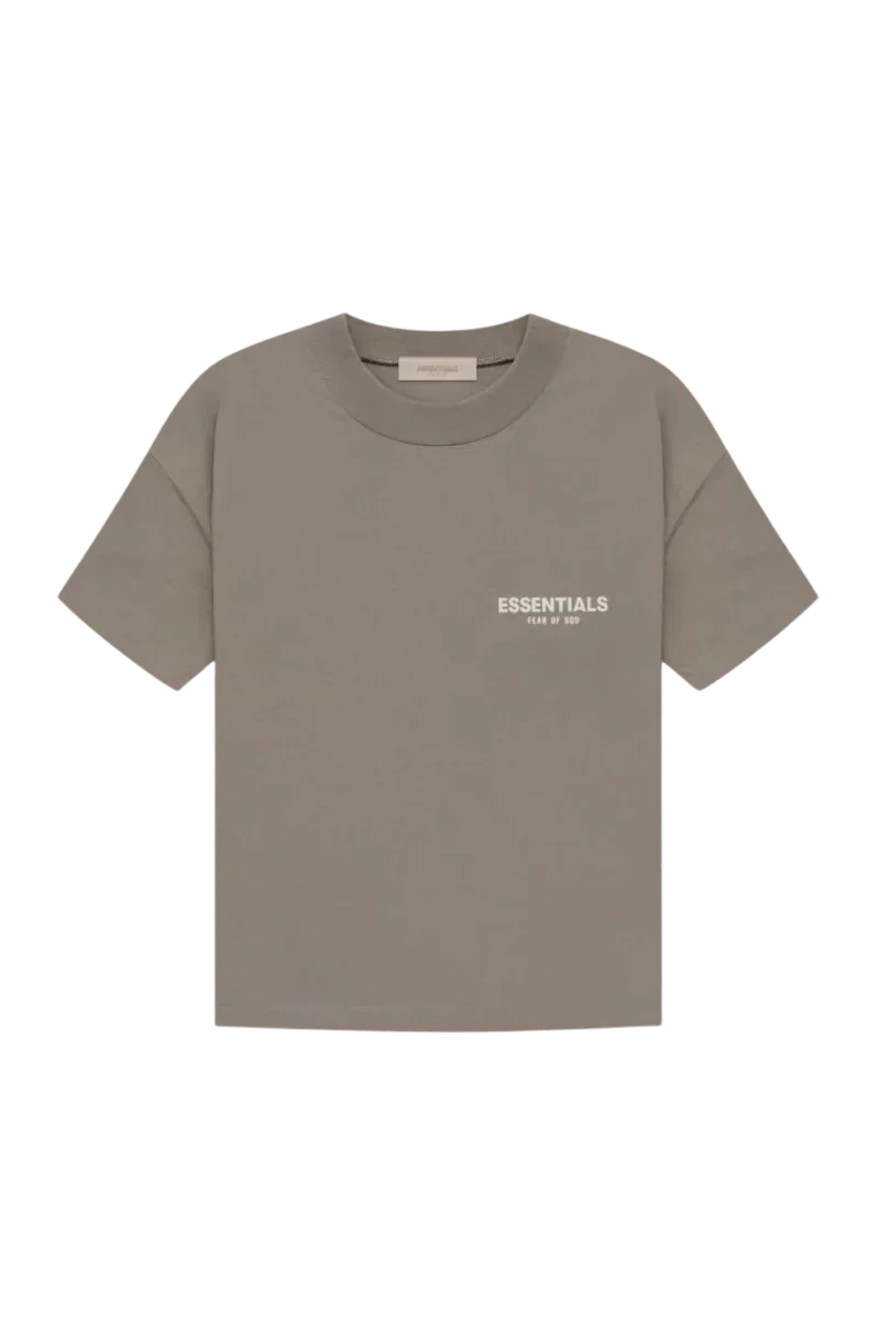ShaLaoBan SS22 Tee in gray color featuring 'ESSENTIALS' printed in white