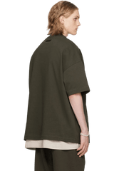 Fear Of God Essentials SS24 Heavy Jersey Arch Logo Tee in Dark Green with a relaxed fit