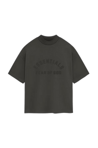 Fear Of God Essentials SS24 Heavy Jersey Arch Logo Tee in Dark Gray with a relaxed fit