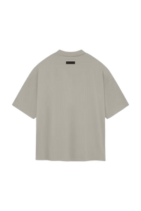 Fear Of God Essentials SS24 Heavy Jersey Arch Logo Tee in a neutral tone with a relaxed fit