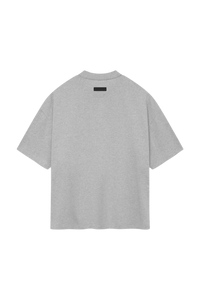 Fear Of God Essentials SS24 Heavy Jersey Arch Logo Tee in gray with a relaxed fit