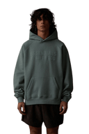 ShaLaoBan SS23 Rubber Embossed Hoodie in Light Green with a Relaxed Fit and Front Pocket