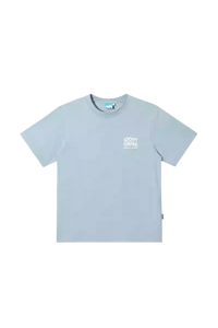 IDontSmoke Basic Small Logo Tee in light gray with white chest logo and short sleeves
