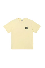 IDontSmoke Basic Small Logo Tee in light beige with black logo on chest pocket area