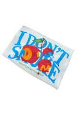 IDontSmoke Painted Apple Tee Sorona Material white t-shirt with colorful apple and blue text design
