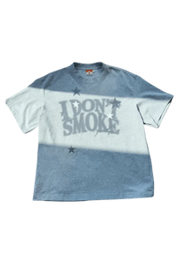 Gray IDontSmoke Sorona t-shirt with bold graphic text and star designs on front