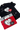 IDontSmoke Sorona t-shirt in black gray and red with Dalmatian heart design and smiley text